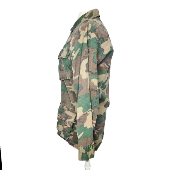 Vietnam 1970 USMC Marines Corpes ERDL Ripstop Camo Top Hot Weather Jacket Sz Xs - Picture 3 of 9